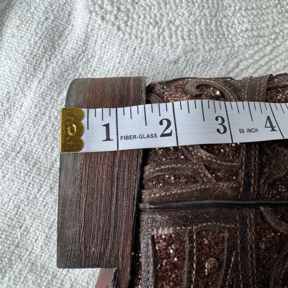 Corral Women's Orix Glitter Inlay & Studs Square Toe Boots Size 8.5 - Picture 14 of 14